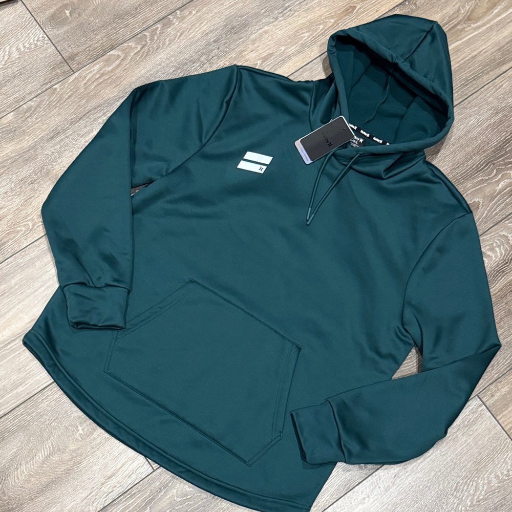 NWT- Hurley Teal Hoodie with Drawstring